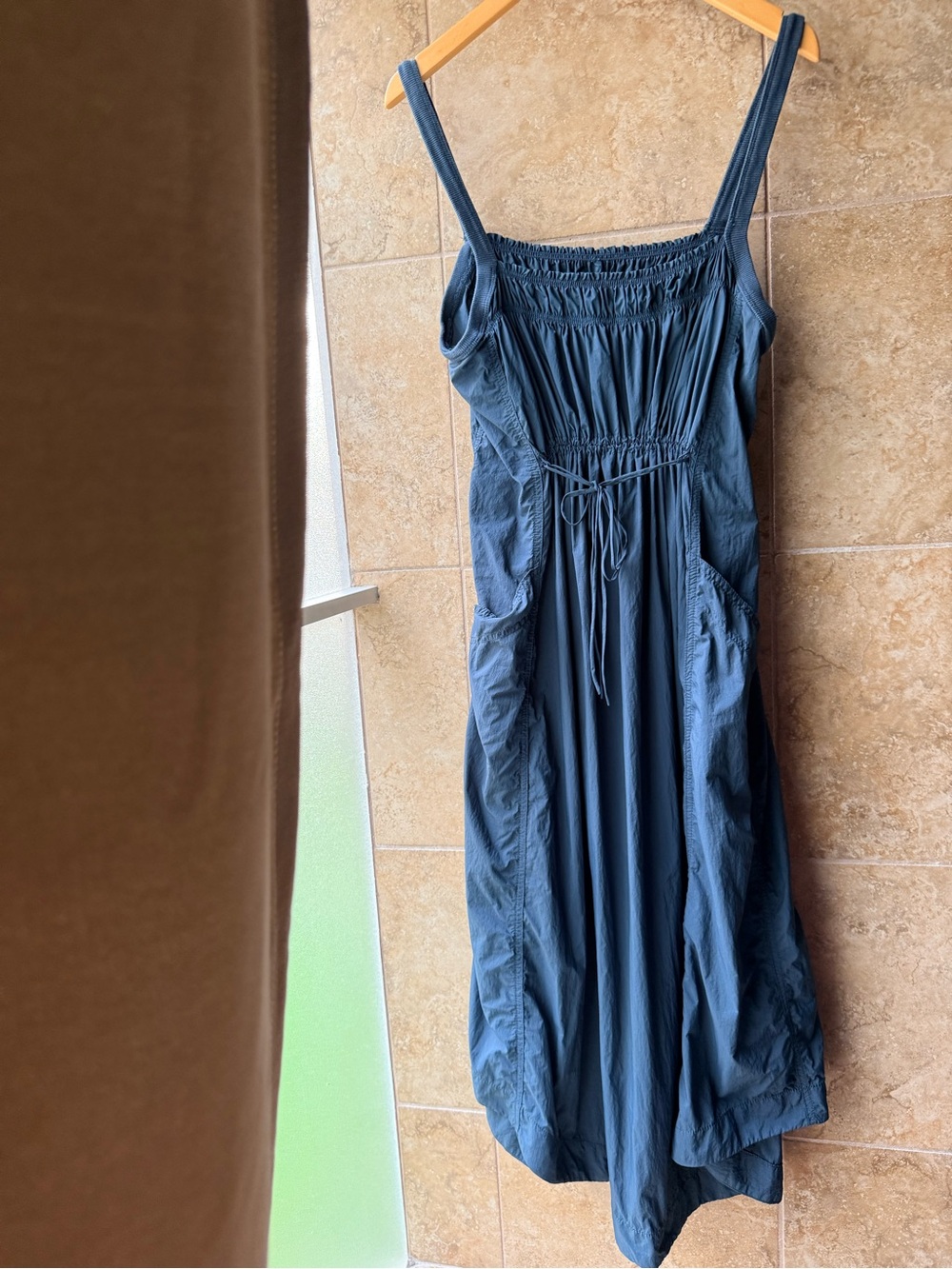 Anthro Daily Practice Femme Utility Midi Dress Parachute Drawstring Pockets - Picture 5 of 15